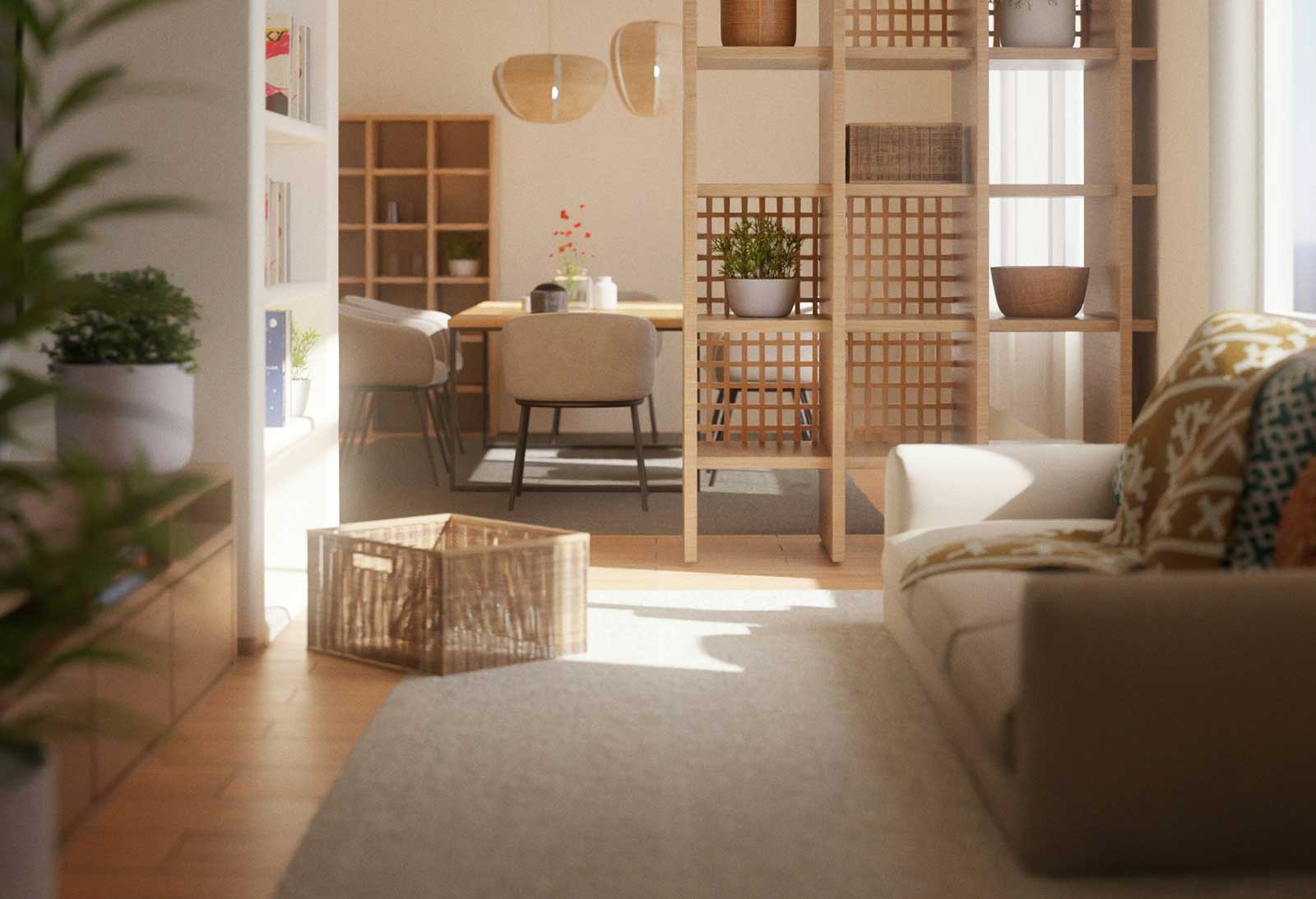 Modern energy-efficient apartment interior meeting 2026 Decent Homes Standard for thermal comfort.