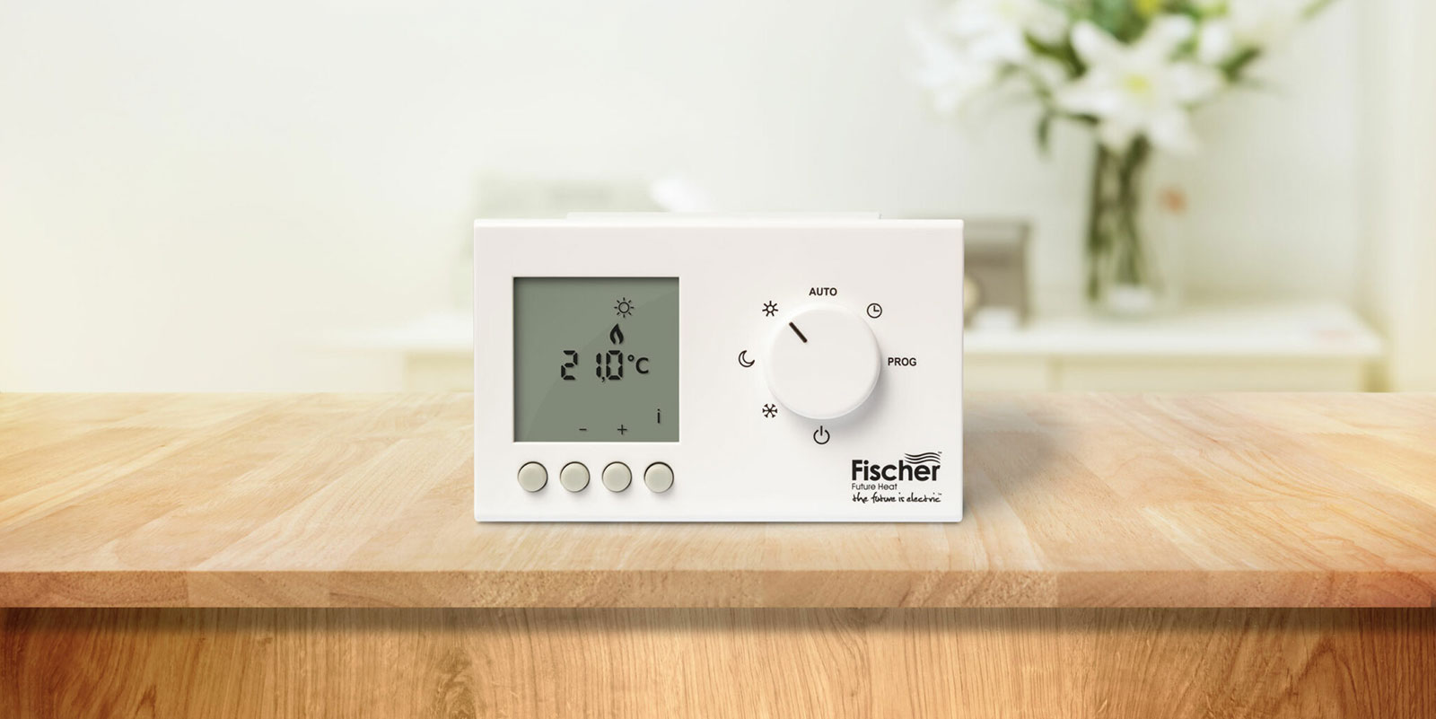Fischer wireless thermostat for room-by-room heating